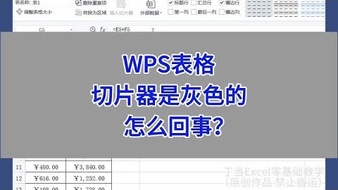 WPS表格，切片器是灰色的不能使用，怎么回事？#wps #excel