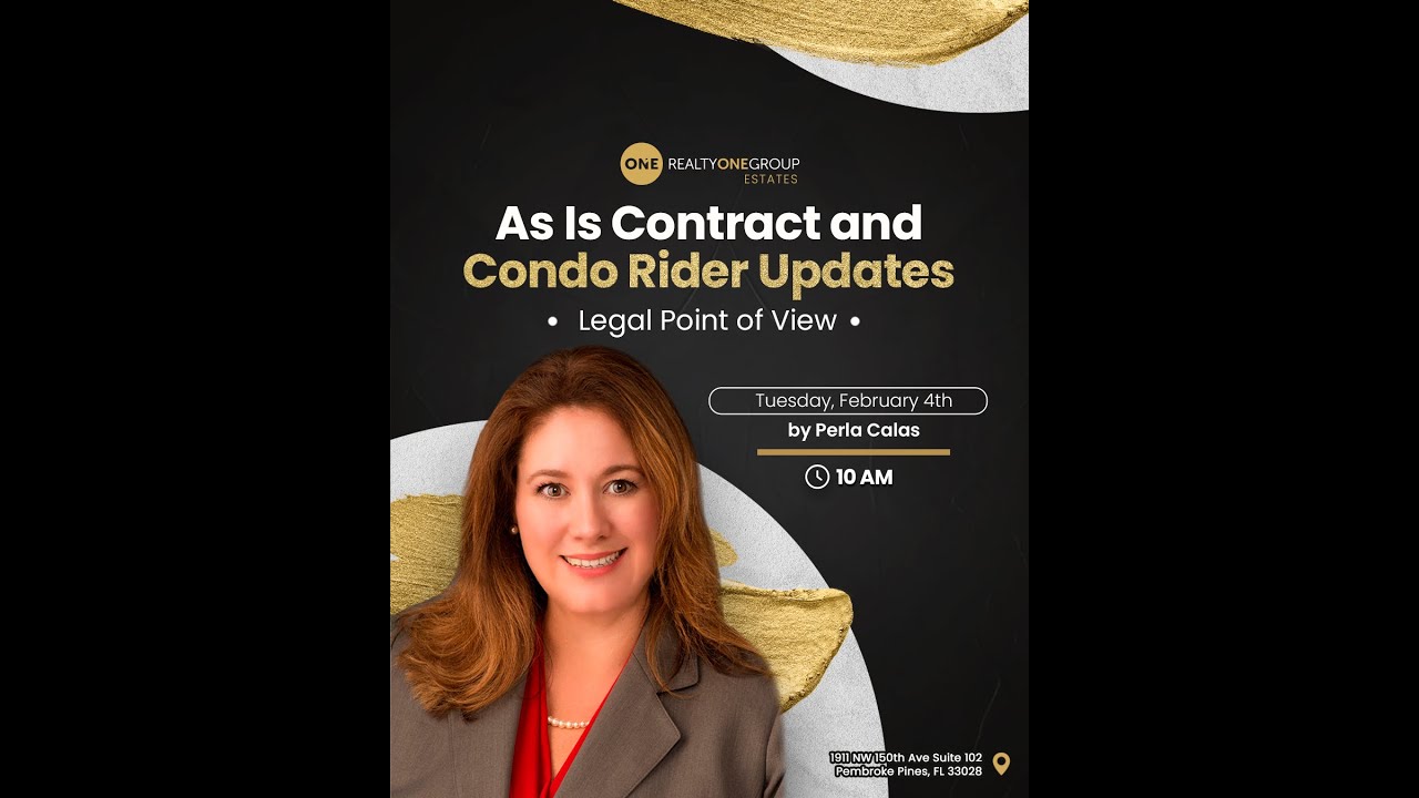New Year, New Contract, AS IS Contract & Condo Rider Updates - YouTube