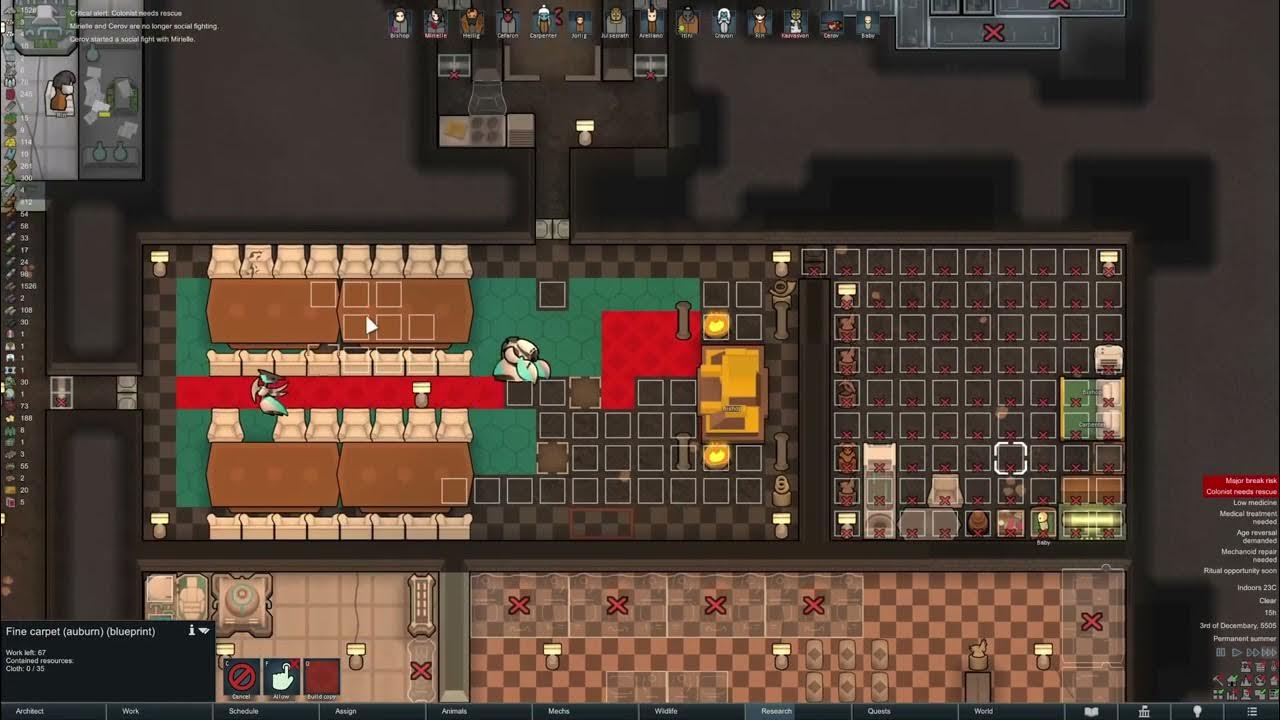 Rimworld Biotech Vanilla Playthrough E68 Experimenting with Monument Placement YouTube
