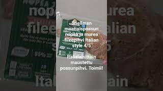 Arvostelu: Snellman maatiaispossun nopea ja murea fileepihvi Italian style #arvostelu #testi