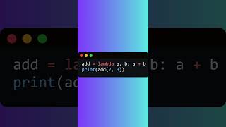 Python Lambda Function in 20 Seconds 😲 | One-Line Python Tricks #shorts #python #pythonforbeginners