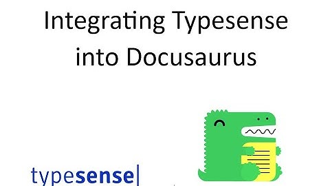 Typesense Docusaurus Integration in a Standalone Environment