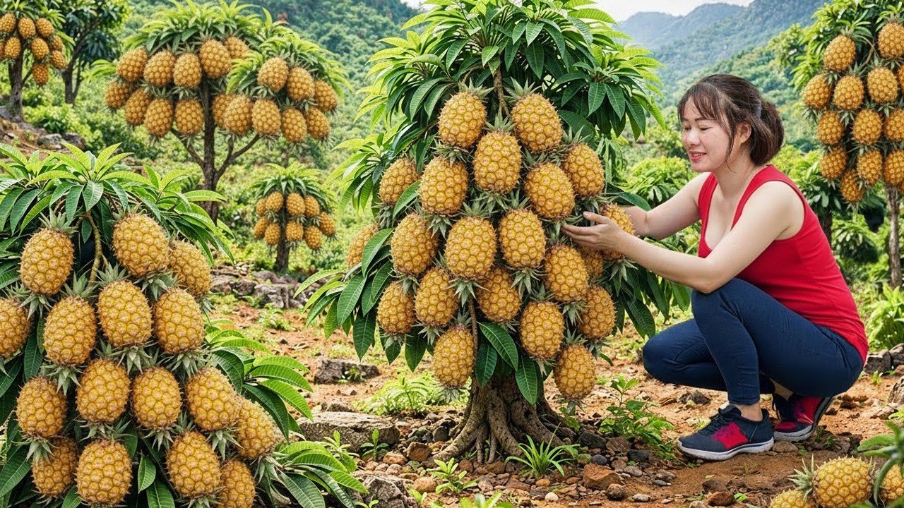 Harvesting Giant Honey Golden Pineapple To Sell | The Fruit Everyone Is Looking For