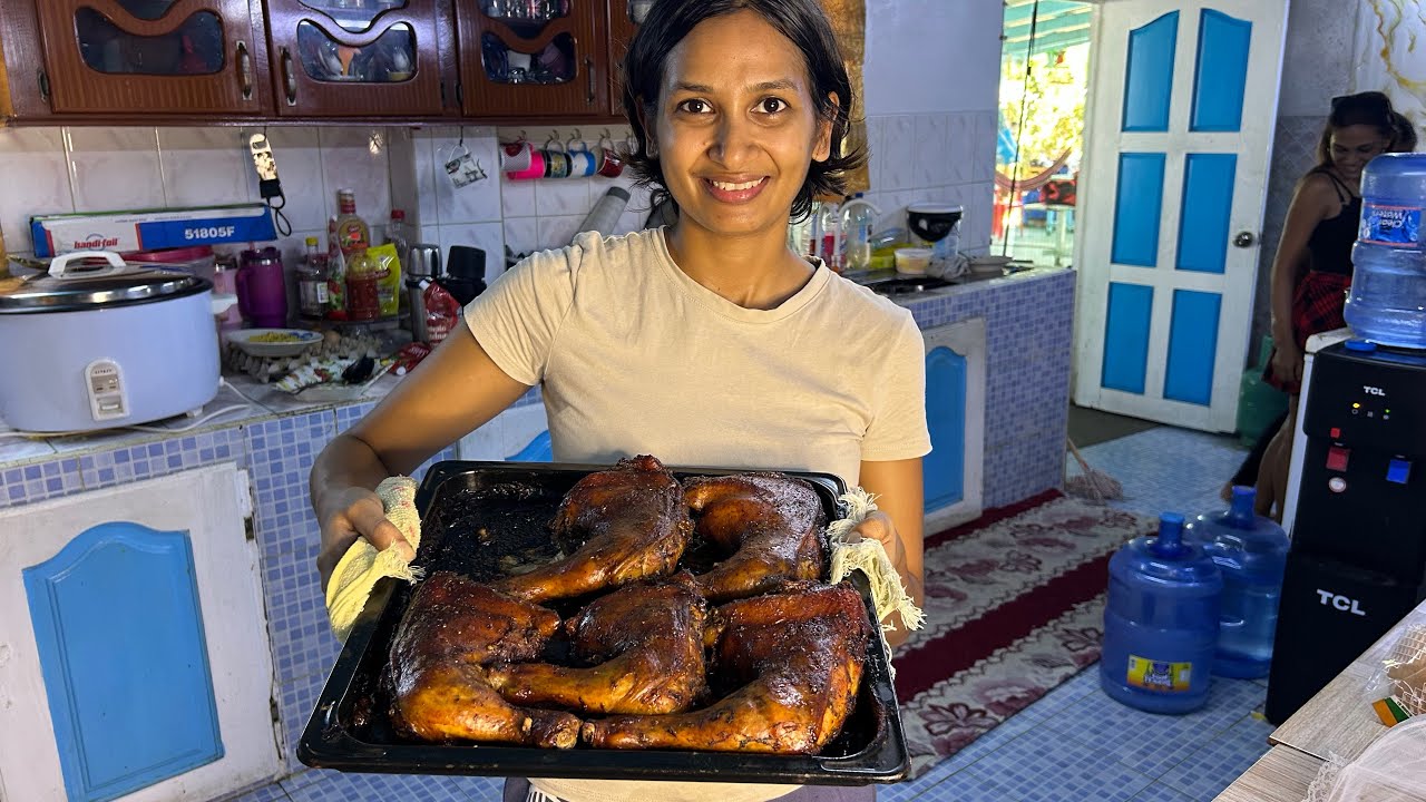 НАСЫЩЕННЫЙ АНАНАСОВЫЙ РИС С КУРИЦЕЙ, ЖАРЕНОЙ В ВОЗДУХЕ, И ЗАПЕЧЕННОЙ КУРИЦЕЙ #семья #еда #кулинар...