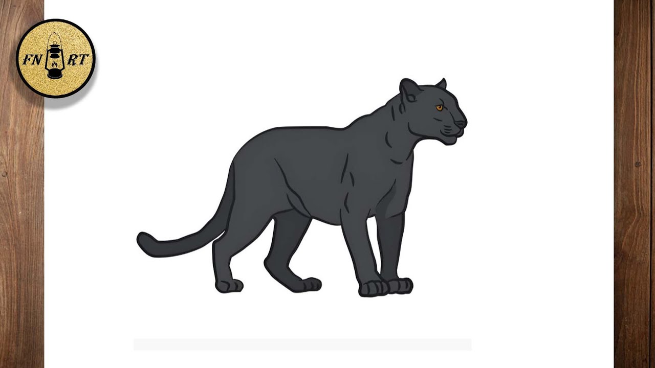 How to draw a black jaguar easy step by step