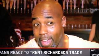 Trent Richardson trade reaction video from WKYC/WFNY