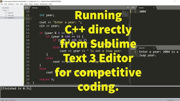 Running C++ code in Sublime Text 3 editor in MinGW compiler with simple example.