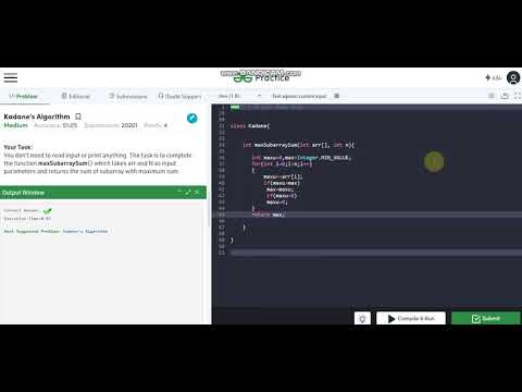 Kadane's Algorithm