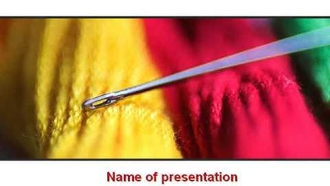Free Threads and Needle PowerPoint Template by PoweredTemplate.com
