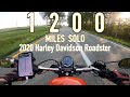 1200 MILE ROAD TRIP!! On A 2020 Harley Davidson Roadster!