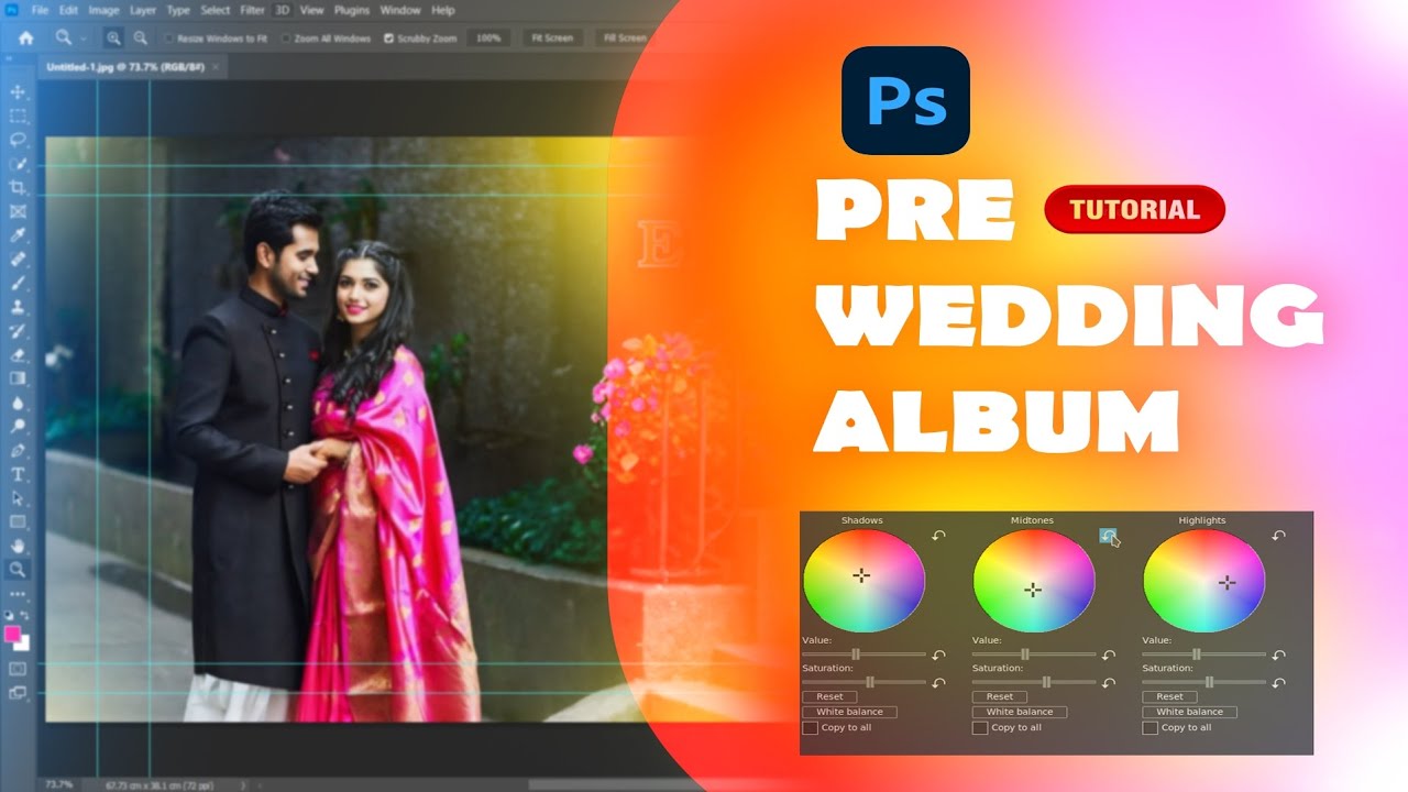 How to Create a Beautiful Wedding Album Editing in Photoshop | Easy ...