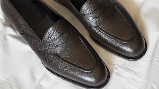 Making HANDMADE Loafers in American Bison leather | Shoemaker in Japan