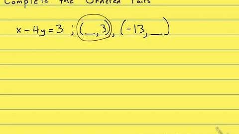 3.1.45 Complete the Ordered Pairs