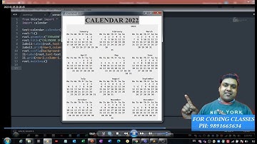 How to create GUI calendar using python