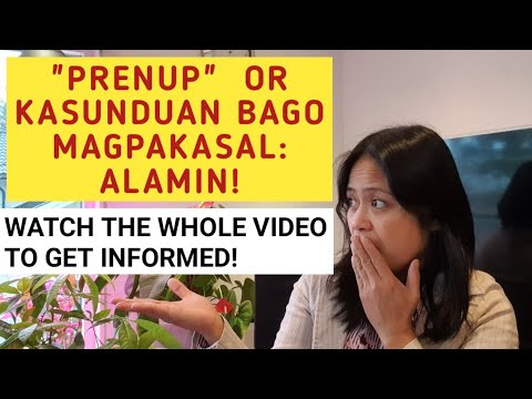 Video: Ano Ang Isang Kasunduan Sa Prenuptial