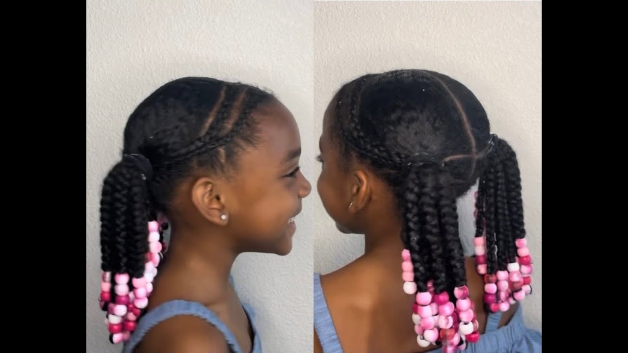 Cute Kids Natural Hairstyle for School | Pigtails | Kids Hairstyles for type 3a/3b/3c/4a/4b/4c hair