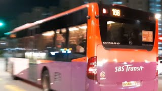 (Cameo 代走 1 Trip Before Off Service At Night) SBS6801S(BNDEP) On Service 168 At Woodlands Avenue 2.