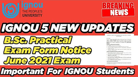 5 New Notification for IGNOU Students || B.Sc Practical Schedule Released | Important Notice