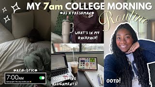 UNI DIARIES📚☀️| REALISTIC 7AM MORNING ROUTINE AS A COLLEGE STUDENT! AT HOWARD UNIVERSITY˚｡⋆୨୧