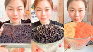 Black Roe Tray with Sesame Roe Bowl and Orange Crumb Mix