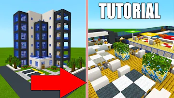 Minecraft Tutorial: How To Make A Modern Hotel Part 2 Pool And Bar