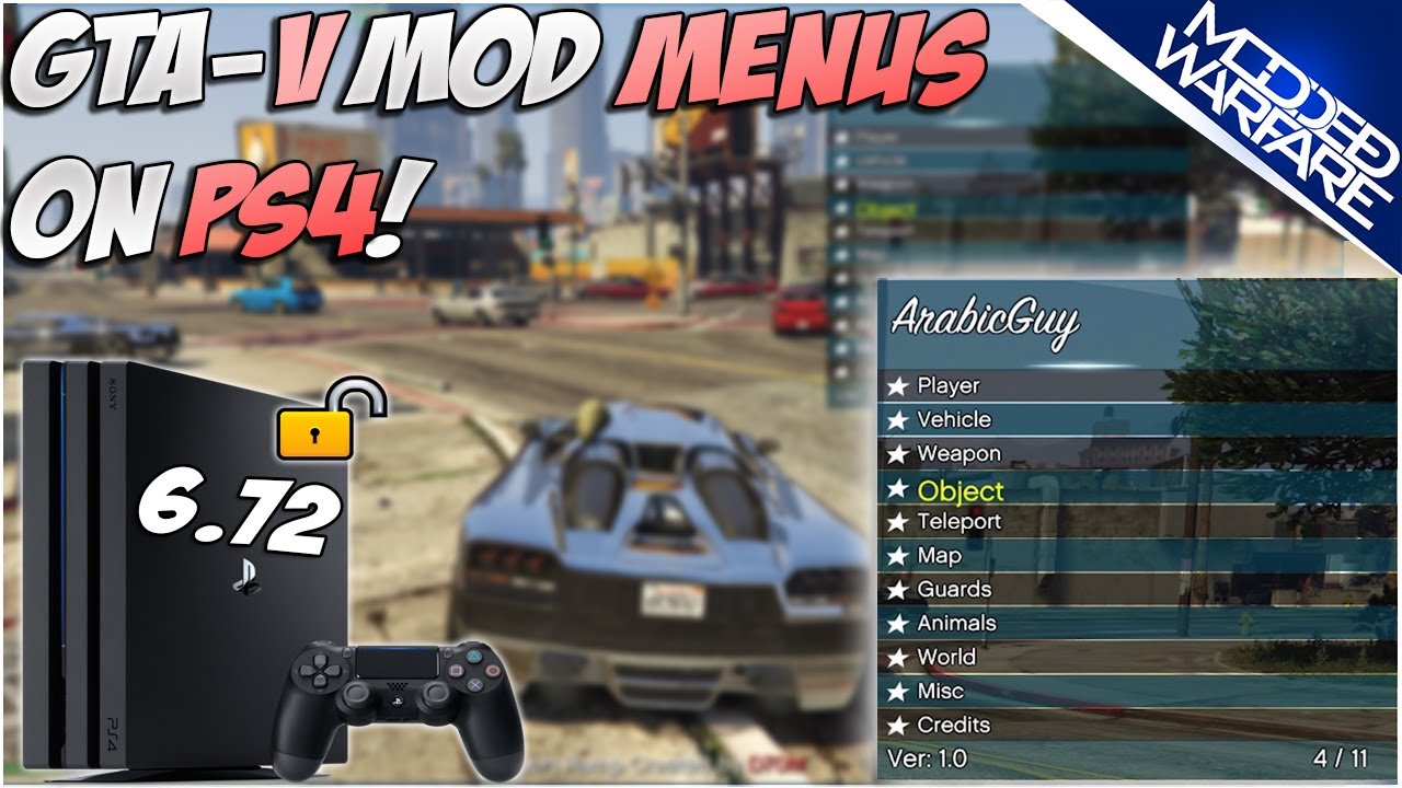 How To Get A MOD MENU On GTA V On PS4 (9.00 or Lower) 