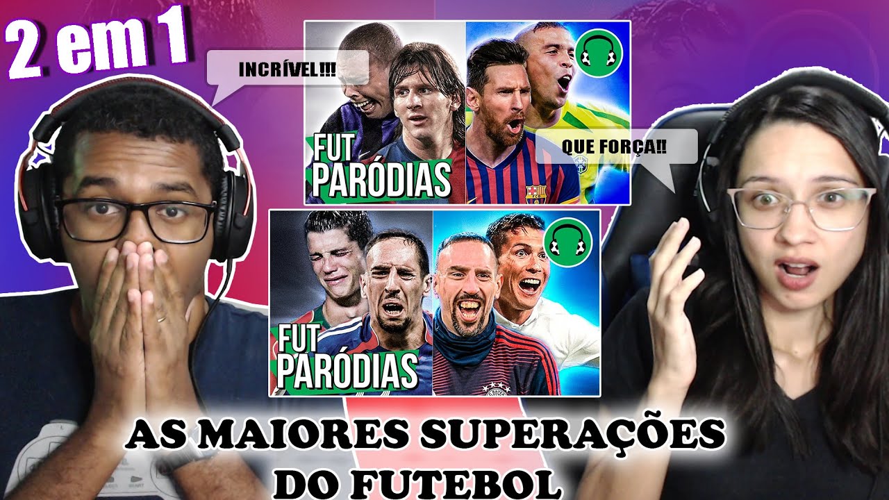 2 EM 1 - ♫ AS MAIORES SUPERAÇÕES DO FUTEBOL | Paródia Amor e Fé - Hungria Hip Hop- REACT EM CASAL