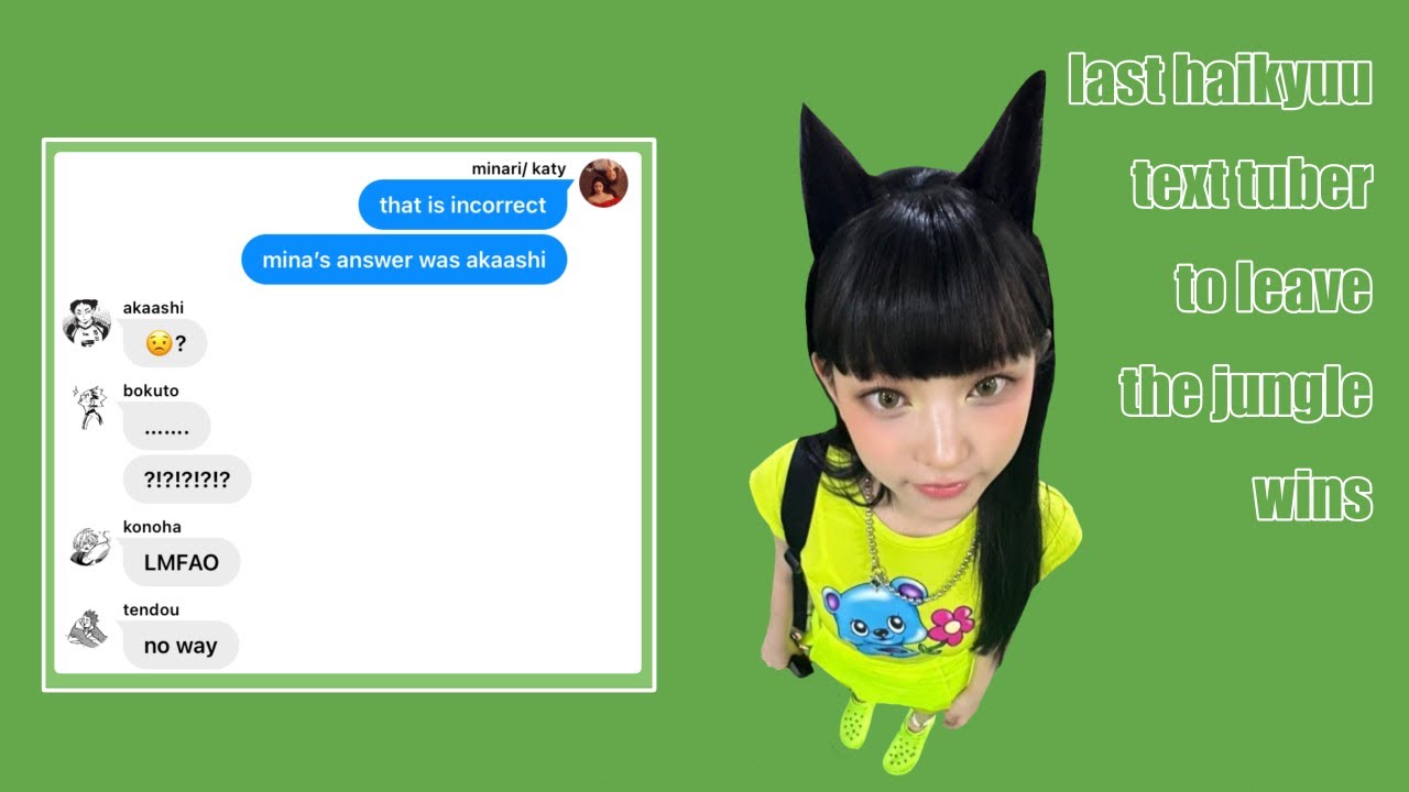 last hq text tuber to leave the jungle wins | kardashians spoof | haikyuu texts!!