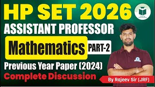 Celebrity HP SET 2026 Assistant Professor | Mathematics | PYQs 2024 Complete Discussion | Part- 2 | CivilsTap Profile