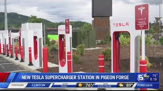 New Tesla supercharger station in Pigeon Forge