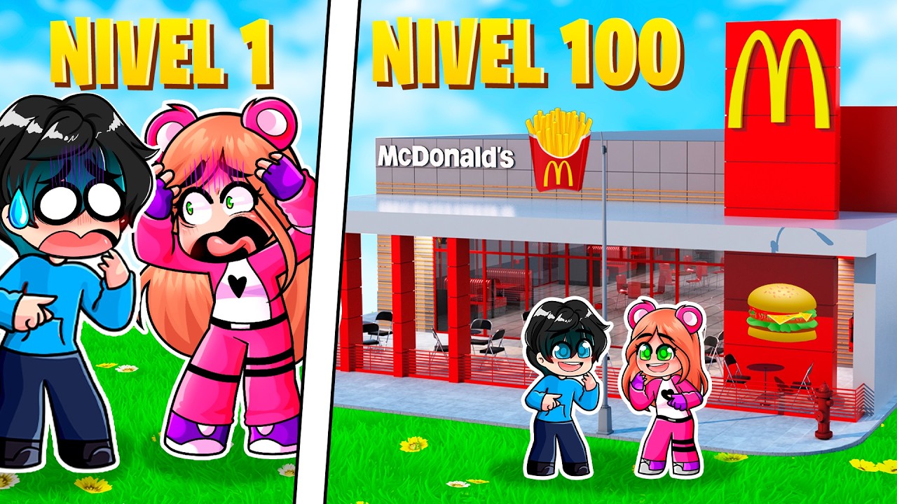 ¡PASAMOS DE BURGER NOOB A BURGER PRO en ROBLOX!🍔🍟 ROBLOX TYCOON con Lovely Ela
