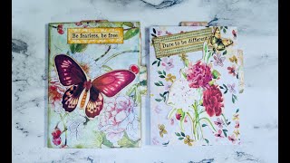 Folio using single sided paper, Junk Journal ephemera holder