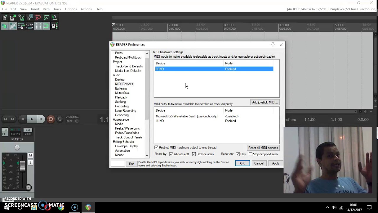 editando o midi device no reaper YouTube