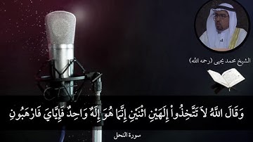 سورة النحل آيه(51-64) الشيخ محمد يحيى الشنقيطي رحمه الله