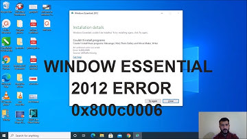 How to Fix Error 0x800c0006 in Windows 10 | Windows Essentials Could Not Be Installed | Window Movie