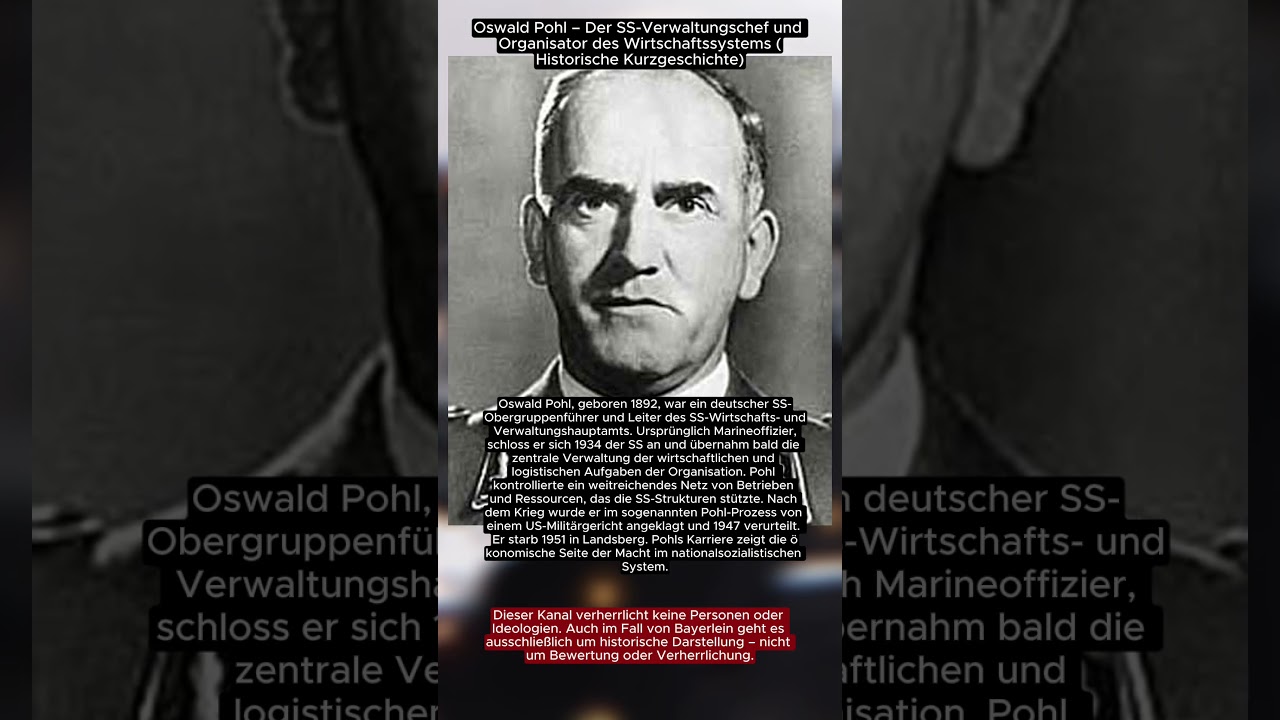 Oswald Pohl – Der SS-Verwaltungschef und Organisator des Wirtschaftssystems