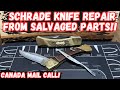 Schrade knife repair from salvaged parts