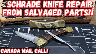 Schrade Knife Repair From Salvaged Parts! Update