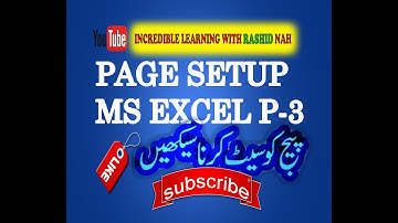 How Page Setup in Excel Setting up Titles Part 3 in Urdu Hindi