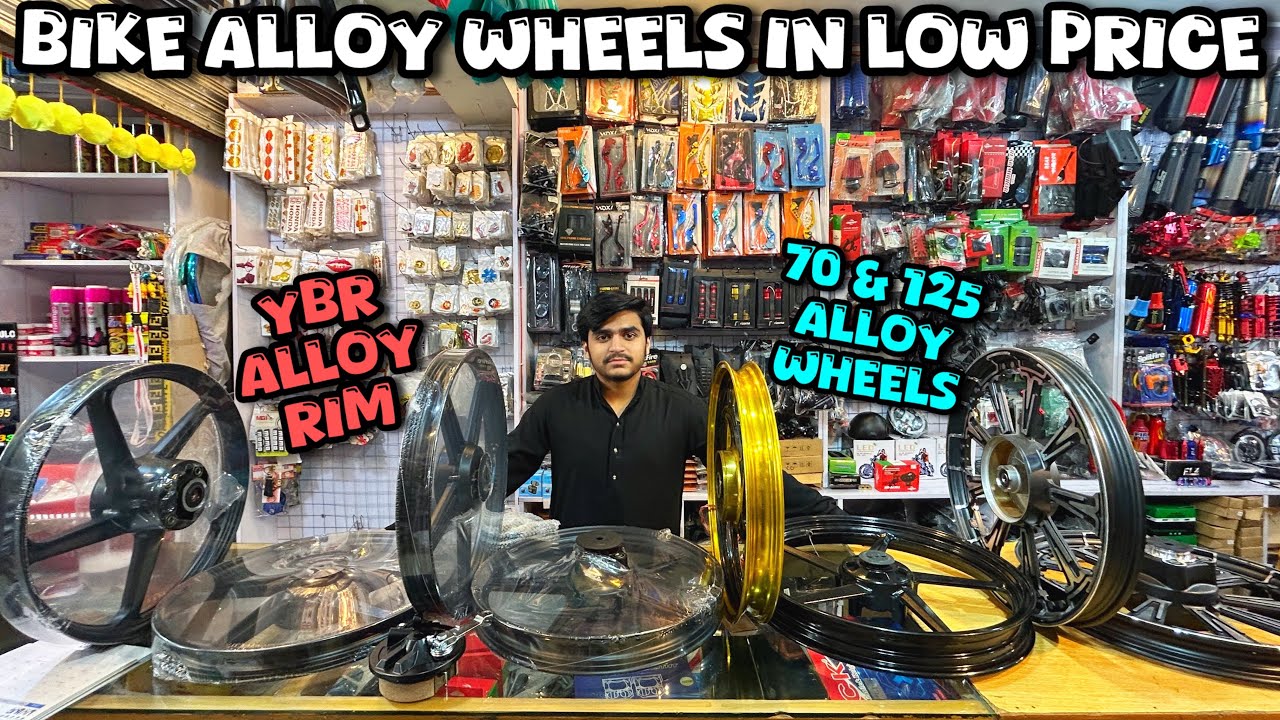Motorcycle Alloy Wheels Shop in Rawalpindi😱🔥|| Ybr Alloy Wheels, 125 & 70 Alloy Wheels🧐|| Pak Moto