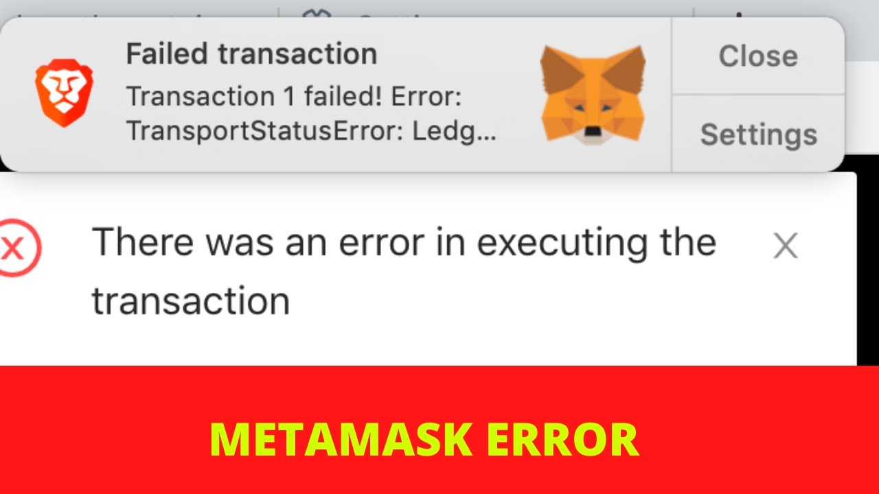 metamask error when sending coins