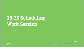 Schedule Building 101