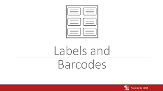 ARM Software Webinar - Labels and Barcodes in ARM