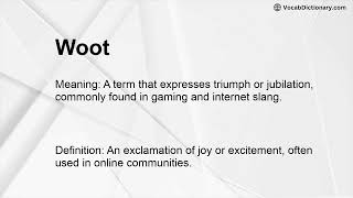 Woot Meaning