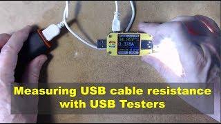 Measuring USB cable resistance using USB testers