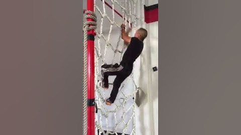 How to climb a cargo net