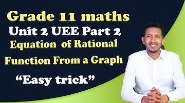 [ UEE 2003-2016 ] Finding the Equation of Rational Function From a Graph Garde 11 Maths Unit 2