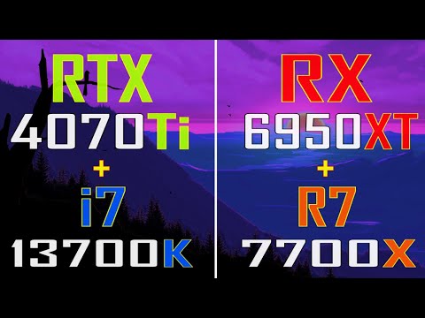 RTX 4070Ti +INTEL i7 13700K vs RX 6950XT + RYZEN 7 7700X  || PC GAMES TEST ||