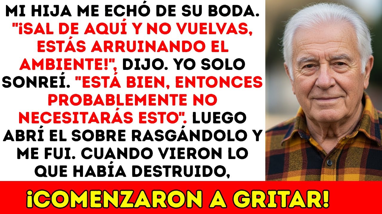 Mi Hija Me Echó De Su Boda, Así Que Sonreí Y Abrí Mi Regalo. Cinco Minutos Después...