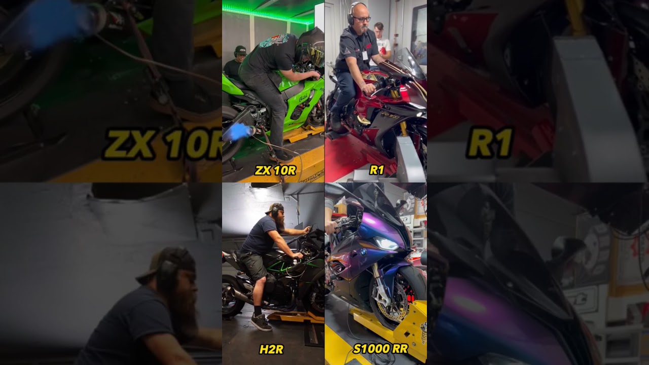 Which 1000cc motorbike sound do you like? #zx10r #R1 #H2R #S1000RR #Superbike zx10r R1 H2R S1000RR